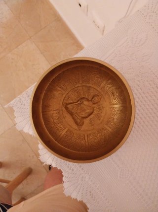 Cuenco Tibetano Dorado con Palo