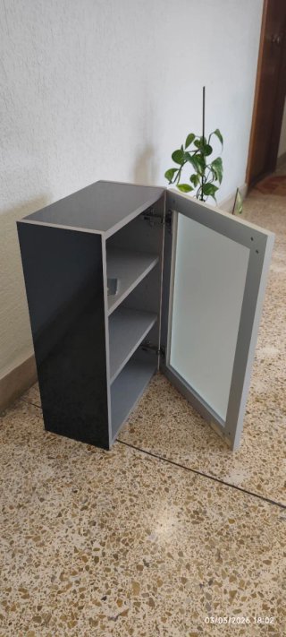Armario Colgante Baño Cristal Metal