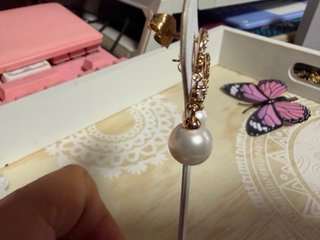 Pendientes largos perlas y circonitas