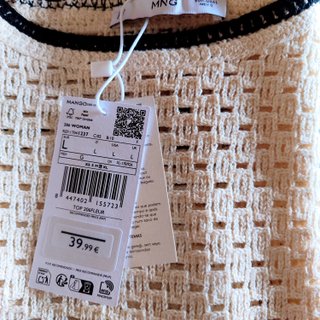 Top Crochet Mango Flores