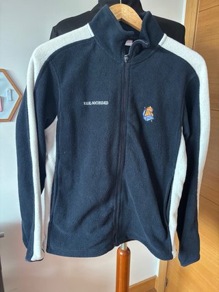 Forro polar Real Sociedad azul y blanco