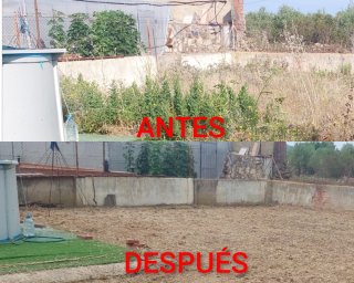 Servicio de jardinería y limpieza de parcelas