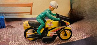 Moto Kawasaki Racing Veloce Juguete Años 70