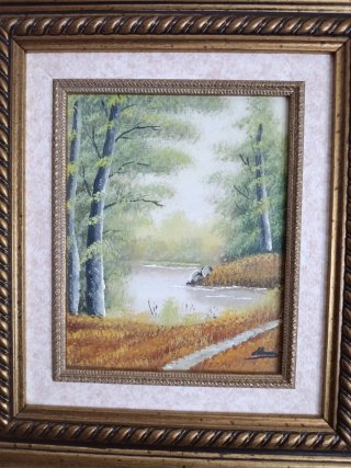 Quadri ad olio con cornice dorata Dimensioni 45 × 50 cm.