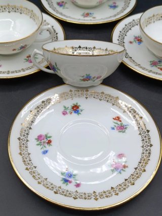 Set tazas café porcelana Limoges
