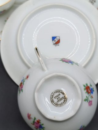 Set tazas café porcelana Limoges