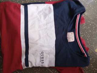 Maglietta Guess a righe uomo taglia XL