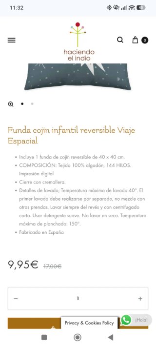 Fundas cojín infantiles