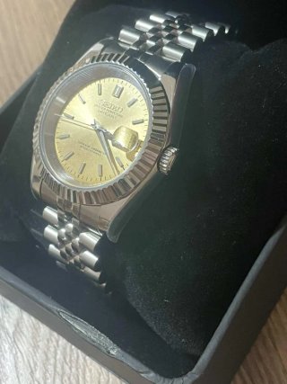Seiko Mod Datejust golden Heart