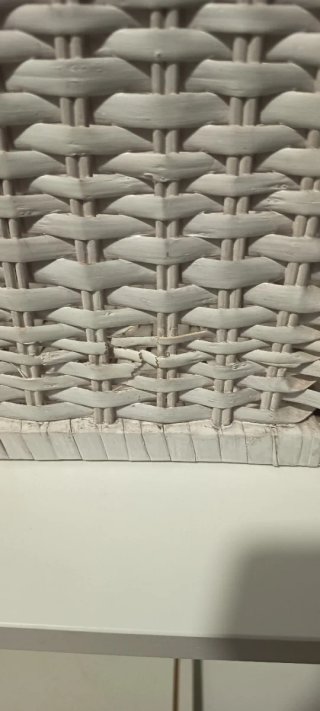 Cesta Bräna Ikea Mimbre Blanca