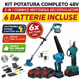 Kit 3 in 1: Forbici, Sega, Decespugliatore