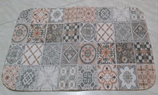Tappeto bagno fantasia mosaico