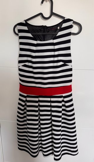 Vestido Tenki Talla 12 Rayas Rojo