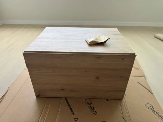 Mueble de baño madera con bowl blanco