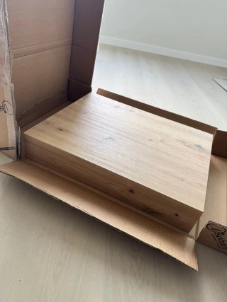 Mueble de baño madera con bowl blanco