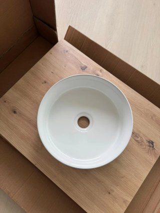 Mueble de baño madera con bowl blanco