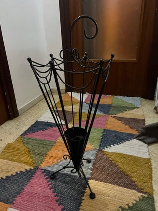 Porta paraguas metal negro