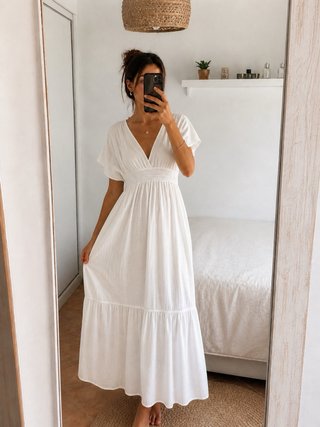 Vestido Blanco Verano Nuevo
