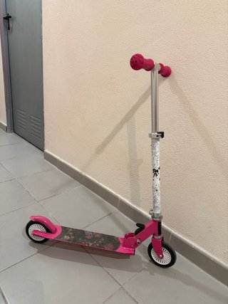 Patinete rosa 2 ruedas plegable