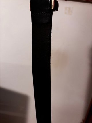 Cintura Armani Nera con Fibbia Oro