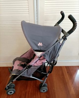 Silla de paseo McLaren rosa y gris