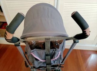 Silla de paseo McLaren rosa y gris