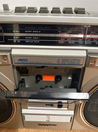 Radio Sanyo Plata Boombox Cassette