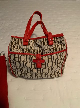 Bolso Carolina Herrera Andy Tote Lona Monograma Ro