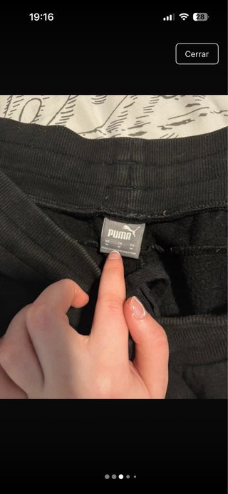 Pantalón chándal negro Puma Talla M