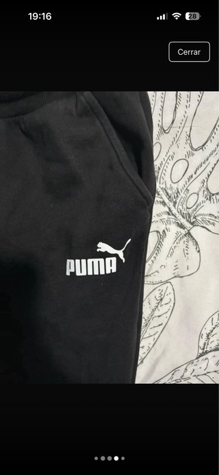 Pantalón chándal negro Puma Talla M