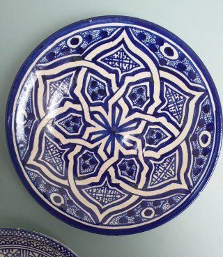 3 Piatti Decorativi Fez / Marocco