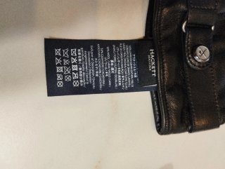 Guantes de cuero Hackett negros