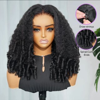 Parrucca Kinky Curly con Ricci Spiralati