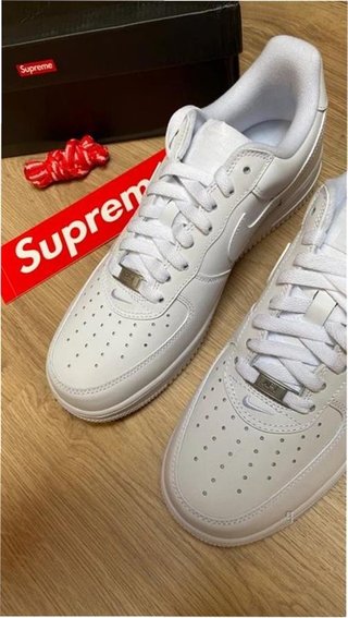 Nike Air Force 1 Low Supreme Blanco Talla 38.5