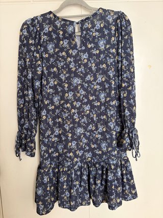 Vestido Springfield floral manga larga