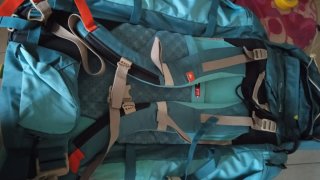 Mochila Quechua montaña 60L. Turquesa