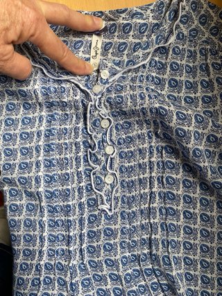 Blusa Pepe Jeans azul y blanca