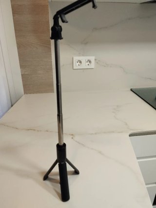 Palo selfie trípode negro