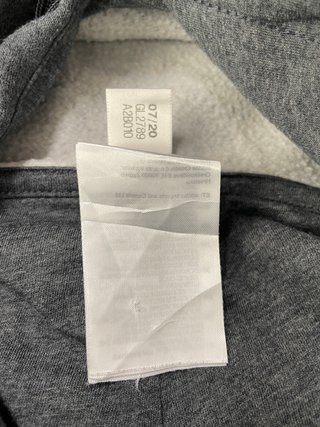 Sudadera Adidas Crop Gris Logo Rosa
