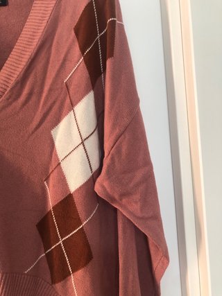 Cárdigan Stradivarius Rosa Rombo Talla M