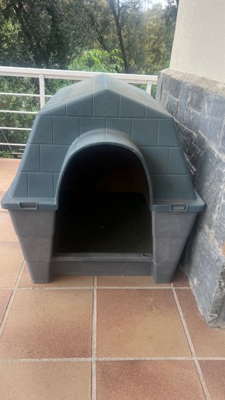 Caseta Perro Grande Gris Oscuro