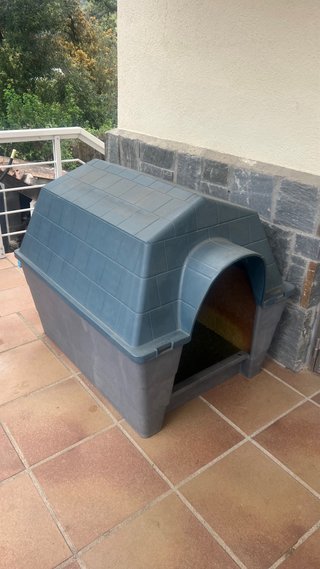 Caseta Perro Grande Gris Oscuro
