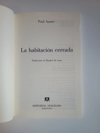 Novela policíaca "La habitación cerrada" P. Auster