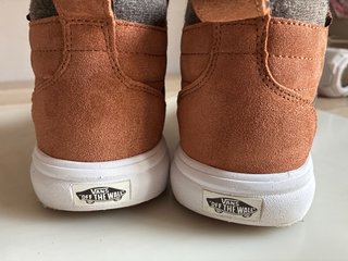 Zapatillas Vans Altas Marrones/Blancas
