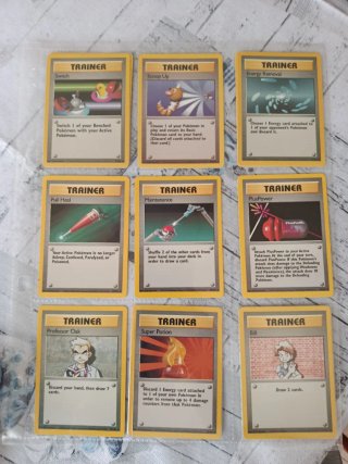 Cartas Pokémon Trainer (Set de 9)