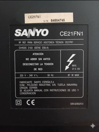 Televisor Sanyo Retro Gris