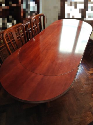 Pack mesa comedor extensible madera + 6 sillas