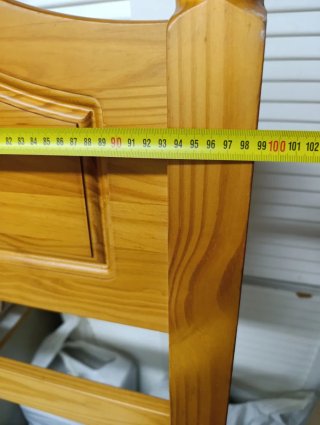Somier 90cm con cabecero de madera con colchón