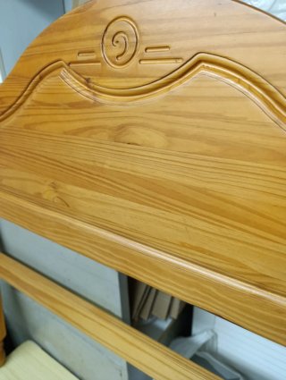 Somier 90cm con cabecero de madera con colchón