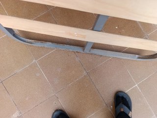 Somier 90cm con cabecero de madera con colchón